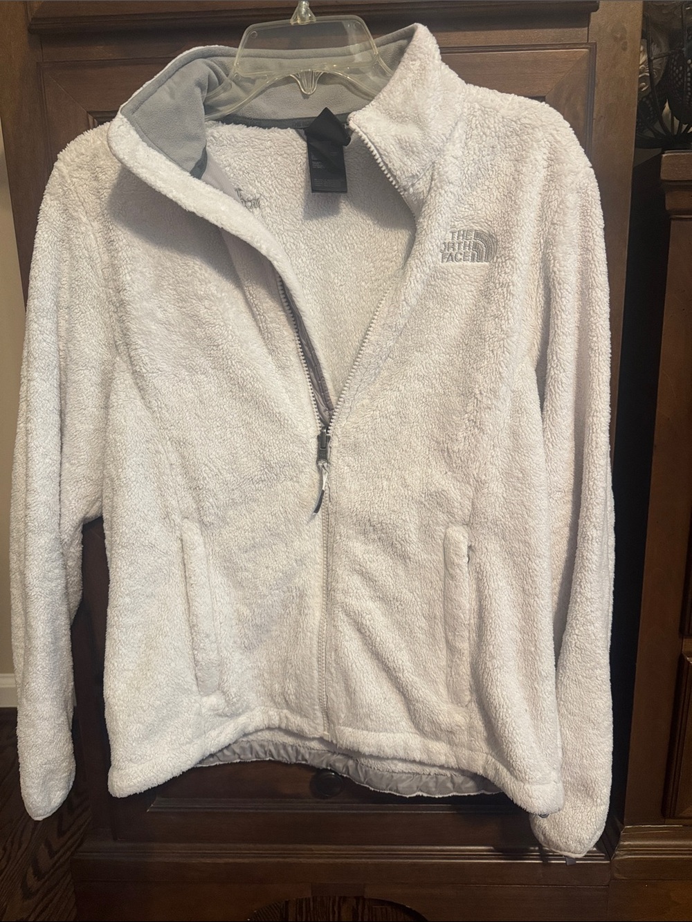 The North Face Women’s White/Cream Fleece Full-Zip Jacket